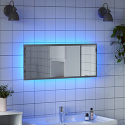 Specchio da Bagno con led Grigio Sonoma 100x8,5x37cm Truciolato Vidaxl 3747