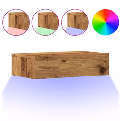 vidaXL Mobile Porta TV con Luci LED Legno Antico 60x35x15,5 cm - Vista aggiuntiva 2
