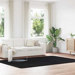 Tappeto Shaggy a Pelo Lungo navarra Nero 200x290 cm poliestere Vidaxl 991668