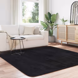 vidaXL Tappeto Shaggy a Pelo Lungo NAVARRA Nero 200x200 cm poliestere - Vista aggiuntiva 3