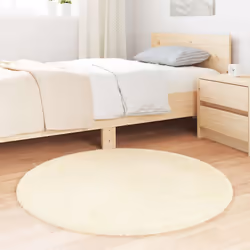 vidaXL Tappeto Shaggy a Pelo Lungo NAVARRA Crema 100x100 cm poliestere - Vista aggiuntiva 3