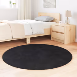 vidaXL Tappeto Shaggy a Pelo Lungo NAVARRA Nero 120x120 cm poliestere - Vista aggiuntiva 3