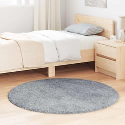 vidaXL Tappeto Shaggy a Pelo Lungo NAVARRA Grigio Chiaro 120x120 cm