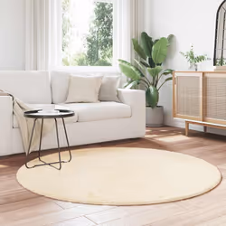 vidaXL Tappeto Shaggy a Pelo Lungo NAVARRA Crema 160x160 cm poliestere - Vista aggiuntiva 3