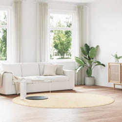 vidaXL Tappeto Shaggy a Pelo Lungo NAVARRA Crema 240x240 cm poliestere