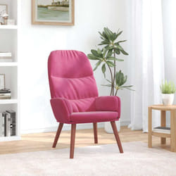 Vidaxl - Sedia Relax Rosso Vino in Velluto