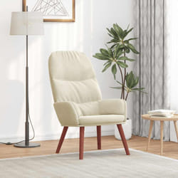 vidaXL Sedia Relax Bianco Crema Velluto