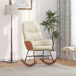 Vidaxl - Sedia a Dondolo in Velluto Crema Bianco