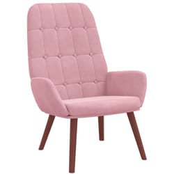 Sedia Relax Rosa in Velluto vidaXL