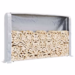 vidaXL Rastrelliera per Legna con Copertura Antipioggia 150x25x150 cm - Vista aggiuntiva 3