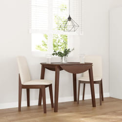 Sedie da Pranzo con Cuscini 2pz Marrone Legno Massello di Hevea vidaXL664368