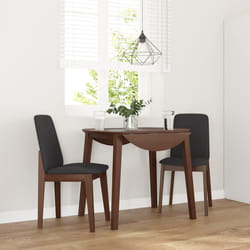 vidaXL Sedie da Pranzo con Cuscini 2pz Marrone Legno Massello di Hevea
