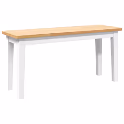 vidaXL Panca 90 cm Bianco in Legno Massello di Hevea - Vista aggiuntiva 2