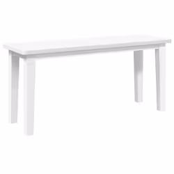 vidaXL Panca 90 cm Bianco in Legno Massello di Hevea - Vista aggiuntiva 2