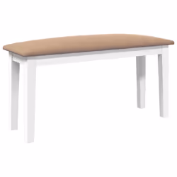 vidaXL Panca 90 cm Bianco in Legno Massello di Hevea - Vista aggiuntiva 2