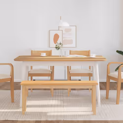 vidaXL Panca 110 cm in Legno Massello di Hevea - Vista aggiuntiva 3
