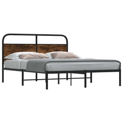 vidaXL Giroletto senza Materasso Rovere Fumo 135x190 cm in Truciolato