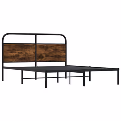 vidaXL Giroletto senza Materasso Rovere Fumo 135x190 cm in Truciolato - Vista aggiuntiva 3