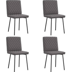 Sedie da Pranzo 4 pz Grigie in Similpelle Vidaxl 179795