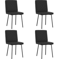 vidaXL Sedie da Pranzo 4 pz Nere in Similpelle