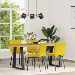 Vidaxl - Sedie da Pranzo 4 pz Gialle in Velluto 747046