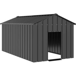 Casetta per Cani con Tetto 114x202x101 cm Acciaio Zincato Vidaxl 209843
