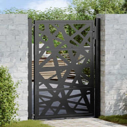 Vidaxl - Cancello Giardino Nero 105x130 cm in Acciaio Design Leggero