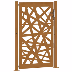 vidaXL Cancello da Giardino 105x155 cm Acciaio Corten Design Leggero - Vista aggiuntiva 2