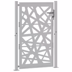 vidaXL Cancello da Giardino 105x155 cm Acciaio Corten Design Leggero - Vista aggiuntiva 3