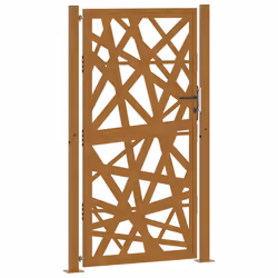 vidaXL Cancello da Giardino 105x180 cm Acciaio Corten Design Leggero - Vista aggiuntiva 2