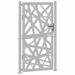 vidaXL Cancello da Giardino 105x180 cm Acciaio Corten Design Leggero - Vista aggiuntiva 3