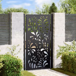Questo cancello da giardino, caratterizzato da una perfetta combinazione di resistenza ed eleganza, è l'ingresso ideale per l ...