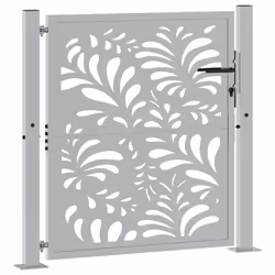 vidaXL Cancello da Giardino 105x105 cm Acciaio Corten Design Ondulato - Vista aggiuntiva 3