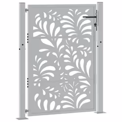 vidaXL Cancello da Giardino 105x130 cm Acciaio Corten Design Ondulato - Vista aggiuntiva 3