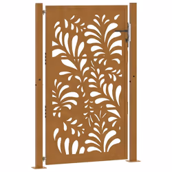 vidaXL Cancello da Giardino 105x155 cm Acciaio Corten Design Ondulato - Vista aggiuntiva 2