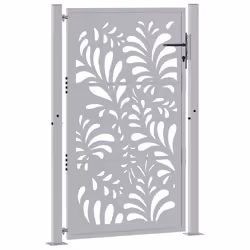 vidaXL Cancello da Giardino 105x155 cm Acciaio Corten Design Ondulato - Vista aggiuntiva 3
