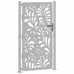 vidaXL Cancello da Giardino 105x180 cm Acciaio Corten Design Ondulato - Vista aggiuntiva 3