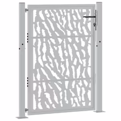 vidaXL Cancello da Giardino 105x130 cm Acciaio Corten Design a Traccia - Vista aggiuntiva 3