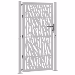 vidaXL Cancello da Giardino 105x180 cm Acciaio Corten Design a Traccia - Vista aggiuntiva 3
