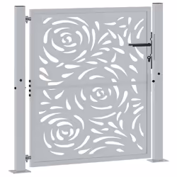 vidaXL Cancello da Giardino 105x105 cm Acciaio Corten Design a Fiamma - Vista aggiuntiva 3