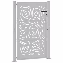 vidaXL Cancello da Giardino 105x155 cm Acciaio Corten Design a Fiamma - Vista aggiuntiva 3