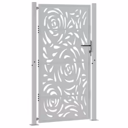 vidaXL Cancello da Giardino 105x180 cm Acciaio Corten Design a Fiamma - Vista aggiuntiva 3