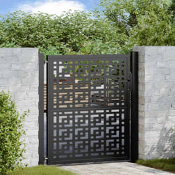 Vidaxl - Cancello Giardino Nero 105x106 cm in Acciaio Design a Croce