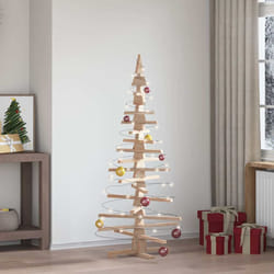 vidaXL Albero di Natale in legno per decorazioni 150 cm in legno massello di pino