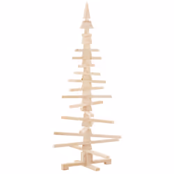 vidaXL Albero di Natale in legno per decorazioni 150 cm in legno massello di pino - Vista aggiuntiva 2