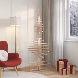 vidaXL Albero di Natale Decorativo in Legno 180 cm Legno Massello Pino - Vista aggiuntiva 3