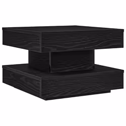vidaXL Tavolino da Caffè Girevole a 360 Gradi Nero 50x50x34,5 cm - Vista aggiuntiva 2