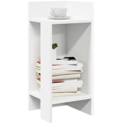 vidaXL Tavolini Laterali 2pz con Ripiano Bianco 25,5x27x60 cm