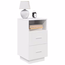 VidaXL 858578 comodino Bianco - Vista aggiuntiva 2