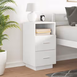 VidaXL 858578 comodino Bianco - Vista aggiuntiva 3